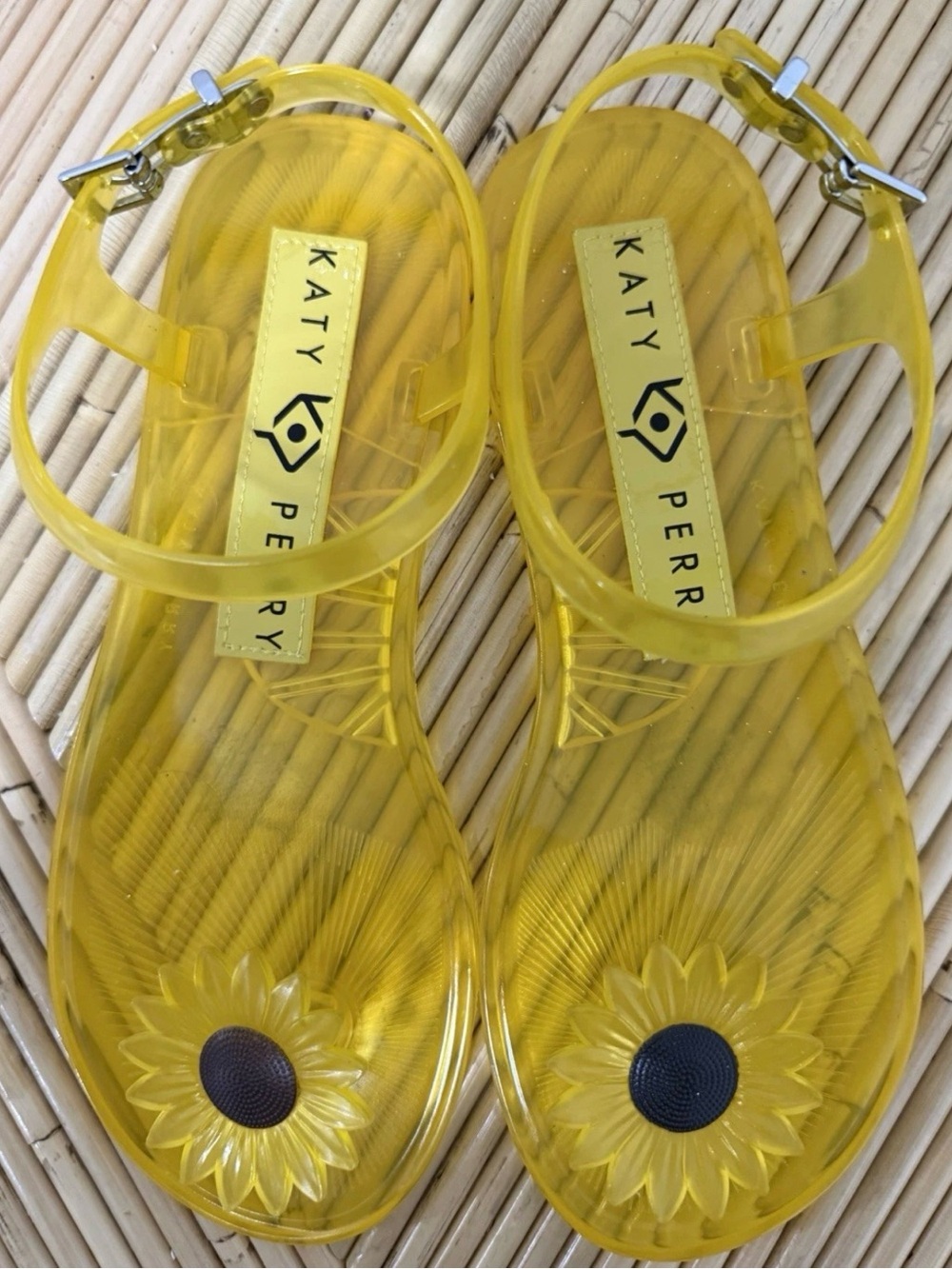 Katy Perry Collections Yellow Jelly Sunflower Sandals
